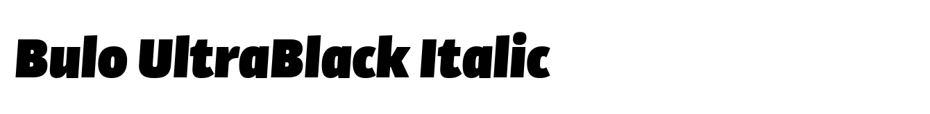 Bulo UltraBlack Italic